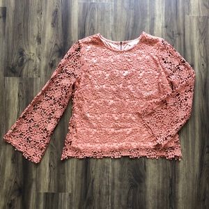 Adiva lace overlay blouse